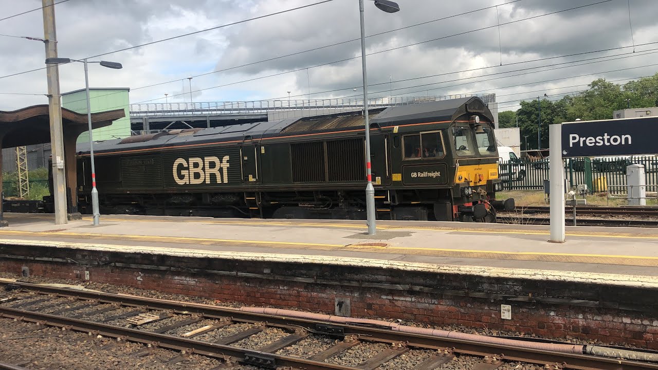 BR Class 66 #66689 Shed GBRf Freight Train - YouTube