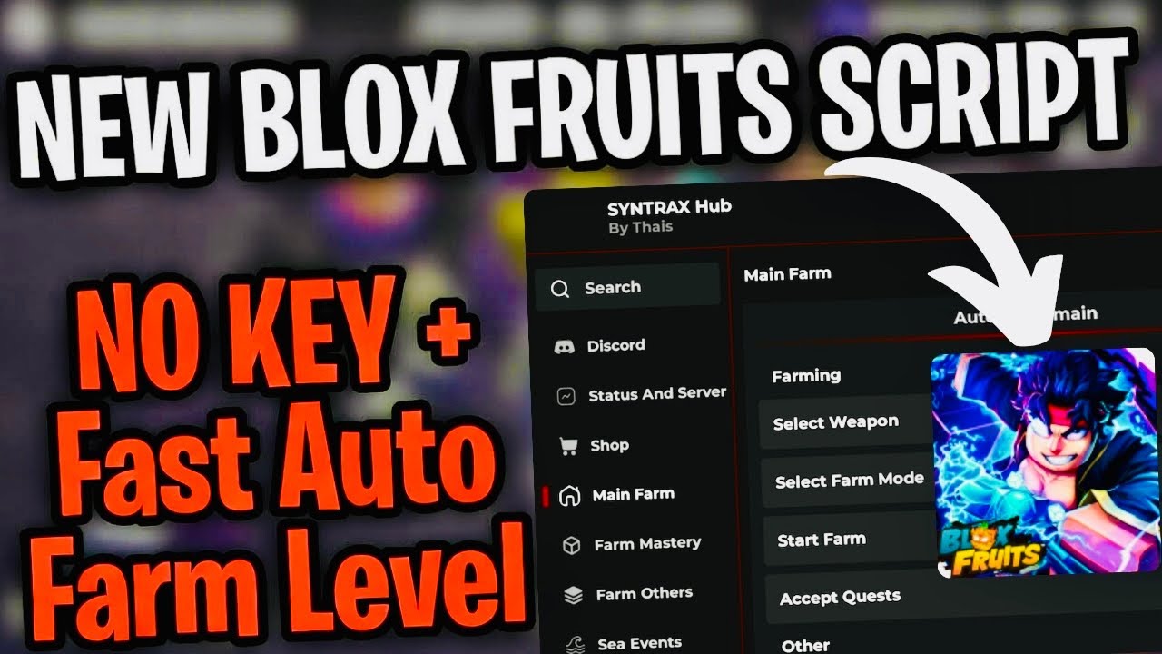 [🌐] New Blox Fruits Script *NO KEY* (Roblox) | FAST AUTO FARM ,SEA EVENTS (CONTROL UPDATE 29)