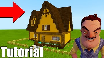 Minecraft Tutorial: How To Make The Hello Neighbour Player House Alpha 2 "Hello Neighbour House"
