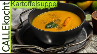 Kartoffelsuppe mit Maronen. Meine Suppe zum Fest Menü. Rezept