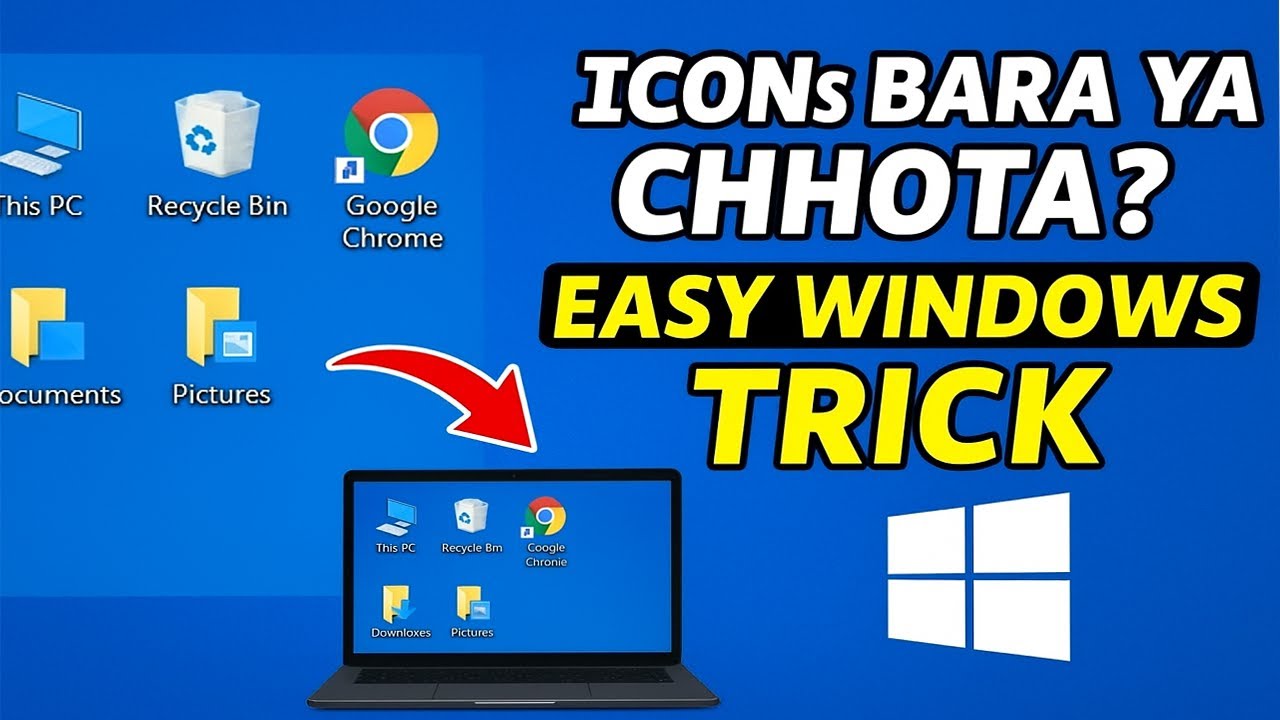 How to Make Desktop Icons Bigger or Smaller on Laptop or PC | Easy Windows Tips | Z Tech Academy