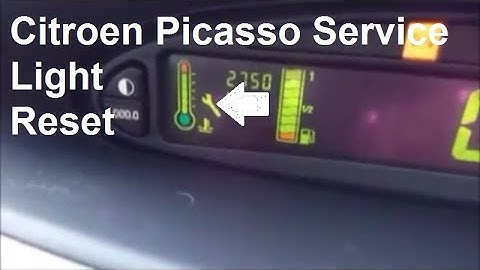 Citroen Picasso Service Light Reset