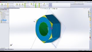Solidworks Tutorial: 2 methods of making a Nut with chamfered corners