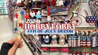 *NEW* HOBBY LOBBY 4TH OF JULY 2024 DECOR! SUMMER FOURTH OF JULY DECOR  #4thofjuly #hobbylobby