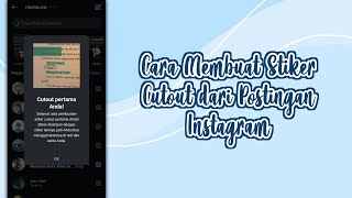 Cara Membuat Stiker Cutout Dari Postingan Instagram