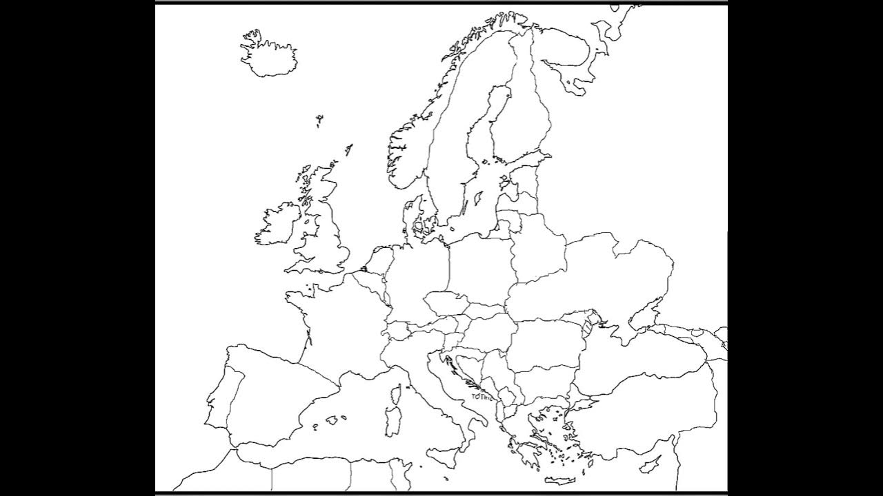 Зарубежная европа контурная карта 10 11 класс