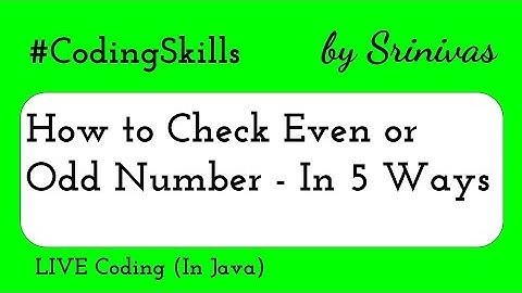 How to Check Even or Odd Number in Java | Coding Skills