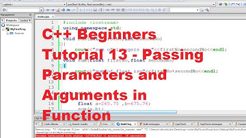 C++ Tutorial for Beginners 13 - Passing Parameters and Arguments in Function