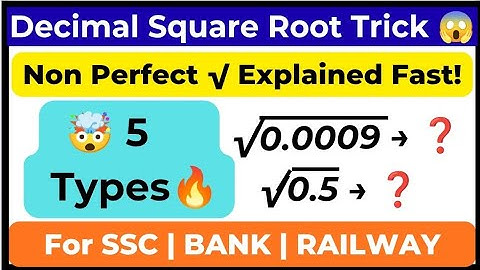 Decimal Square Root Trick 😱 | Non Perfect √ Explained Fast | 5 Exam Tricks