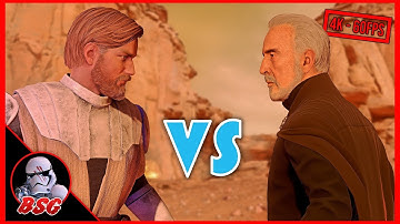Count Dooku Vs Obi-Wan Kenobi 1v1 (PS4) | Battlefront 2 4K 60FPS Gameplay