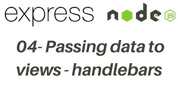 04.  Passing data to views  Handlebars -  Learn Express JS
