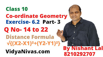 Coordinate Geometry। CLASS 10। EXERCISE 6.2, Part-3। R.D.SHARMA। BY NISHANT LAL।  @nishantlal