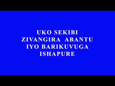 ISHAPULE Ni Isengesho Rishegesha Sekibi Cyane Mungo Kuburyo Zikora Uko Zishoboye Ngo Zirihagarike
