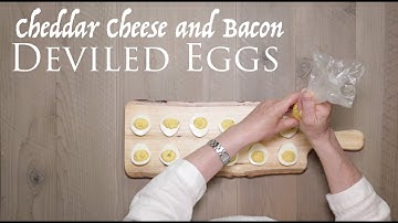 Cheddar Cheese and Bacon Deviled Eggs