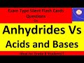 Silent General Science (GS) Exam Practice Questions for Grade 8: Acidic and Basic Anhydrides