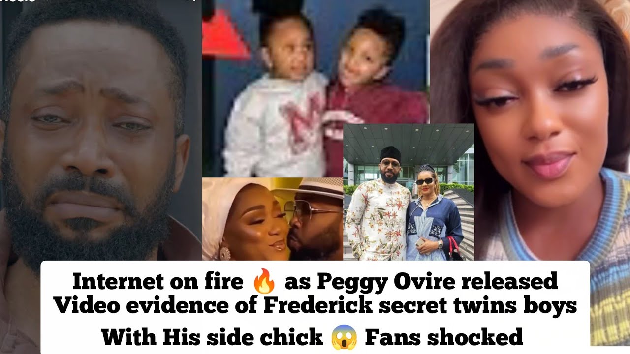 Internet on fire 🔥 as Peggy Ovire released video evidence of Frederick twins boys with his sidechick