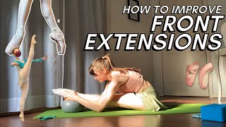 How to get better front extensions | for dancers, front splits, leg lifts + leg holds for dance