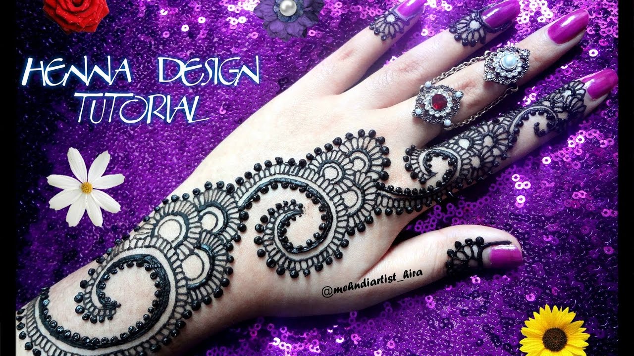 DIY Henna design How to apply easy simple strip mehndi designs for