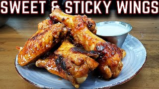 OUR FAVORITE WINGS TO MAKE ON THE GRIDDLE! HOT, STICKY, AND SWEET! EASY 'SECRET' RECIPE!