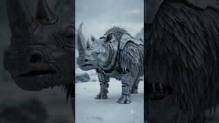 Woolly Rhinoceros.What should transform next? 👇#shorts #ai #robotics #transformation #ironshift
