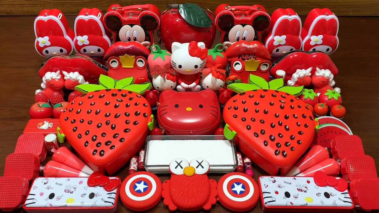 SPECIAL RED SLIME - Mixing Random Things Into Slime ! Satisfying Slime Videos 