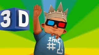 Subway Surfers 3D King PC Gameplay Red Cyan Anaglyph 3D HD screenshot 5
