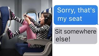 r\/Entitledparents - KAREN ENTITLED MOM AND HER ENTITLED KID TRIES TO KICK ME OUT OF MY SEAT IN PLANE