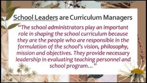 Lesson 4.4 Stakeholders in Curriculum Implementation