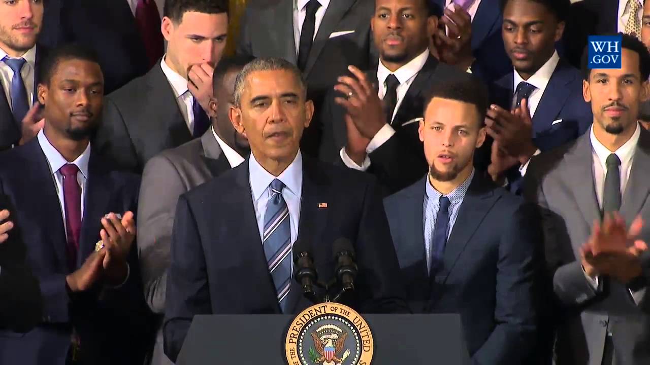NBA Champs Golden State Warriors Honored At White House YouTube