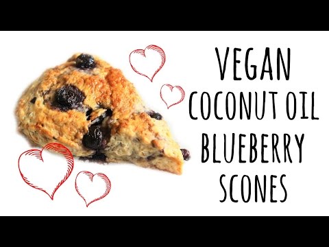 Vegan Coconut Oil Blueberry Scones | ASMR