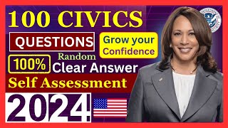 100 Questions for Citizenship 2024 | Latest U.S. Citizenship Questions | Slow Easy Answer | uscis