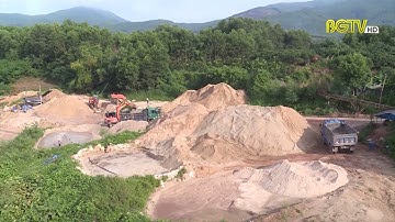 Sơn Động tăng cường quản lý hoạt động khai thác cát, sỏi lòng sông