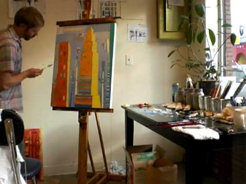 Christopher Bibby Painting in Studio www.iambibby....