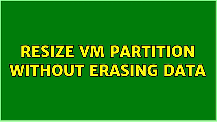 Resize VM partition without erasing data