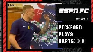 Jordan Pickford plays darts against ESPN's James Olley | ESPN FC