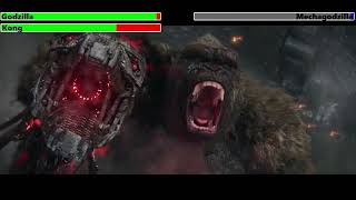 Godzilla \& Kong vs. Mechagodzilla with healthbars