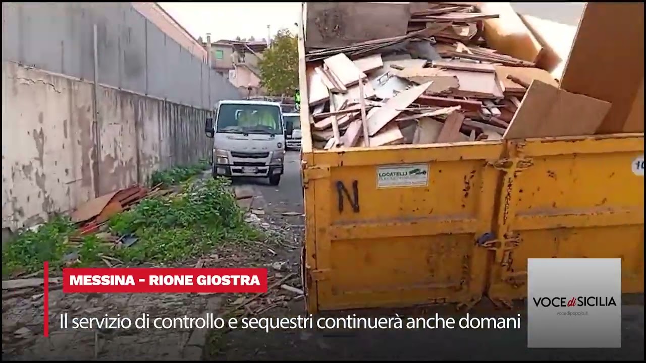 VIDEO - Messina, rione GIOSTRA - La Polizia Municipale sequestra catasta di legname pronta per i falò di fine anno 3 sequestro legno Messina Giostra