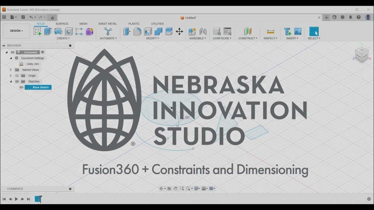 Autodesk fusion 360 tutorial constraints dimensions youtube