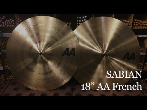 SABIAN AA-18F AA フレンチ 合わせシンバル ペア 18インチ - YouTube