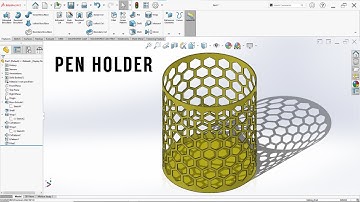How to Design a Pen Holder in SolidWorks | Complete Tutorial for Beginners