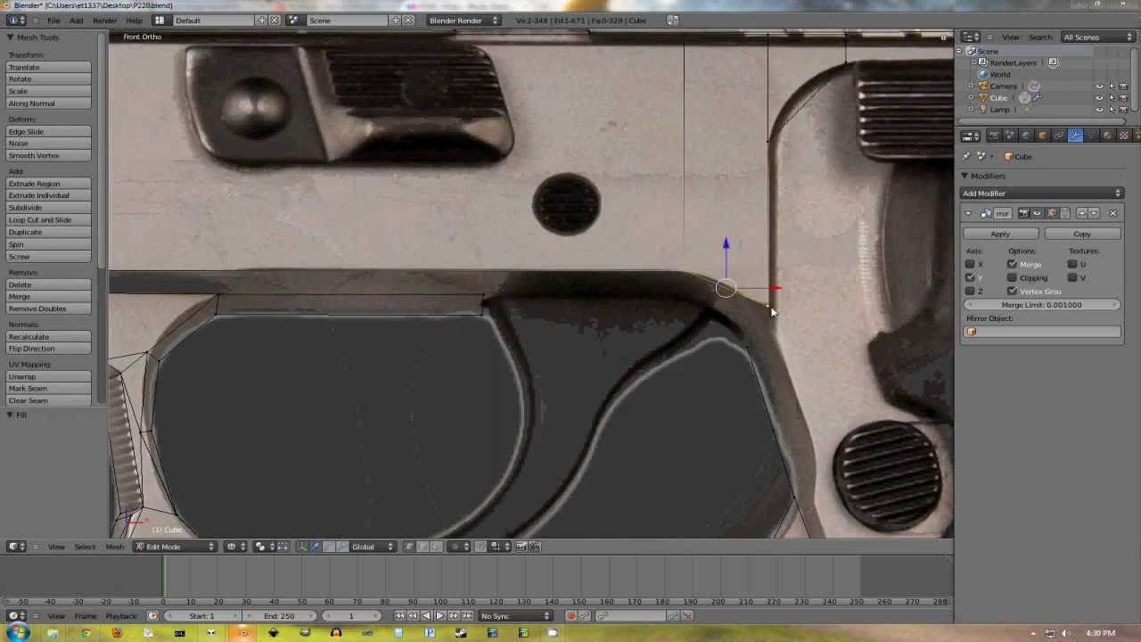 Pistol - Part 1: Modeling - YouTube