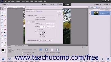 Photoshop Elements 2018 Tutorial Changing the Canvas Size Adobe Training