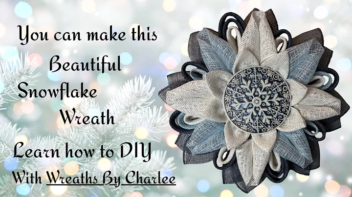 How to Make a Snowflake Wreath | DIY Winter Mesh Wreath Tutorial Step-by-Step