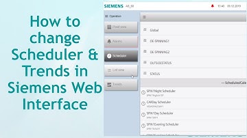 How to change Scheduler & Trends in Siemens Web Interface Part 4...