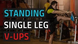 Standing Single Leg V-Ups