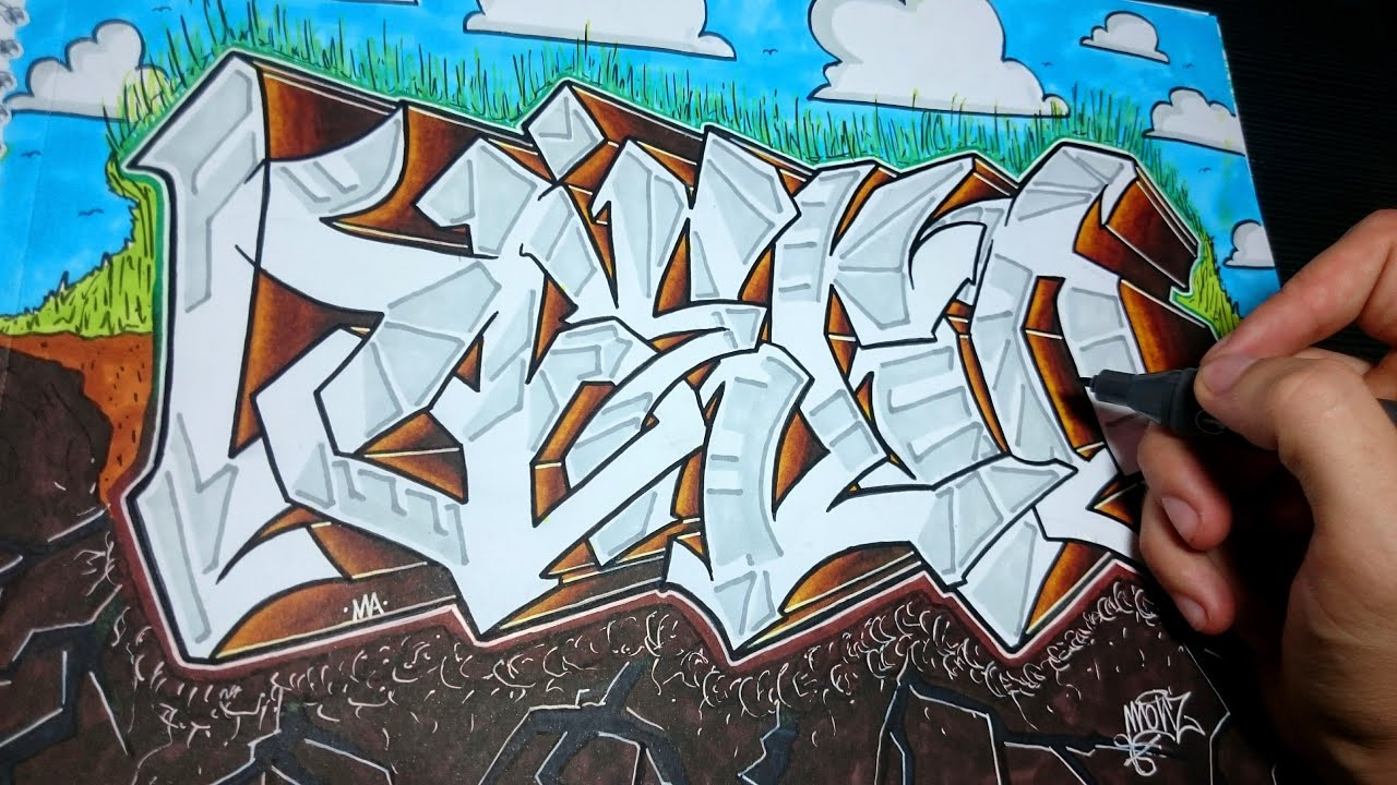 Como hacer letras de graffiti