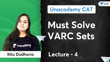 Must Solve VARC Sets | L4 | Ritu Dudhoria | Unacademy CAT