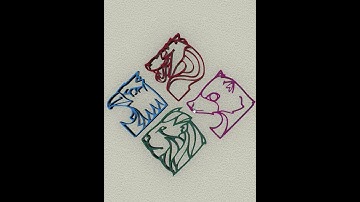 Panel Silhouette #27 4 ANIMALS #art #secondlife #blender #animation #game