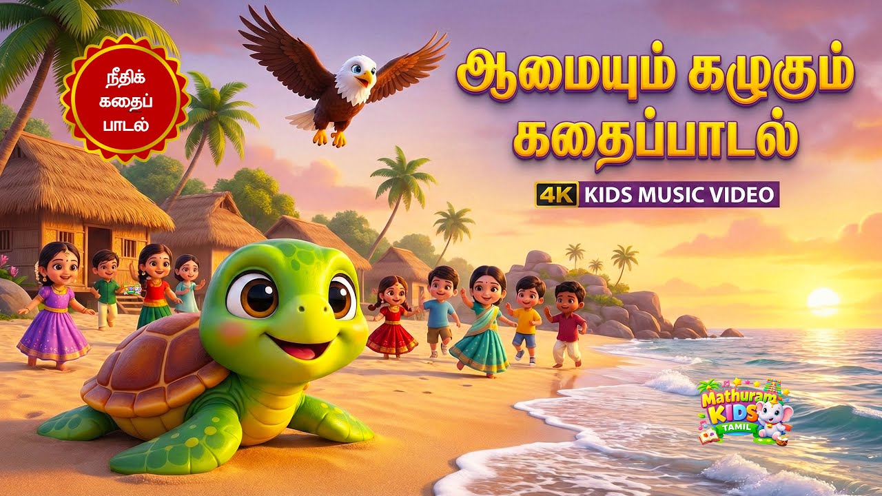Aamai & Kazhugu 🐢🦅 | Tamil Kids Moral Song | Paatti Kathaigal | Turtle Story | Baby Songs