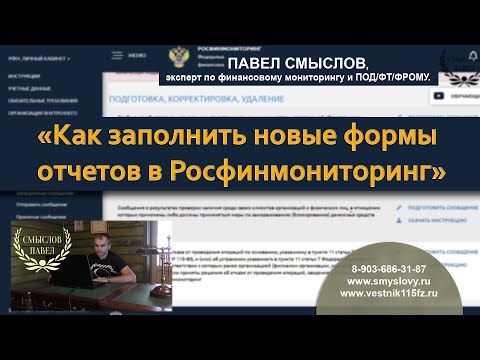 Как заполнить новые формы отчетов в Росфинмониторинг